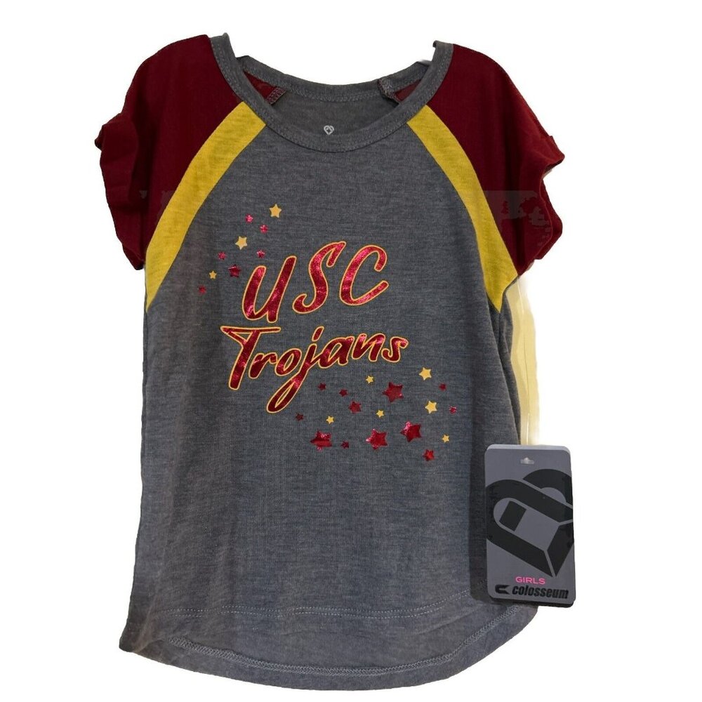 New USC Trojans Toddler Girls 3T Chloe Tee Shirt Colosseum